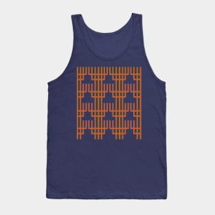 Orange geometric pattern abstract Tank Top